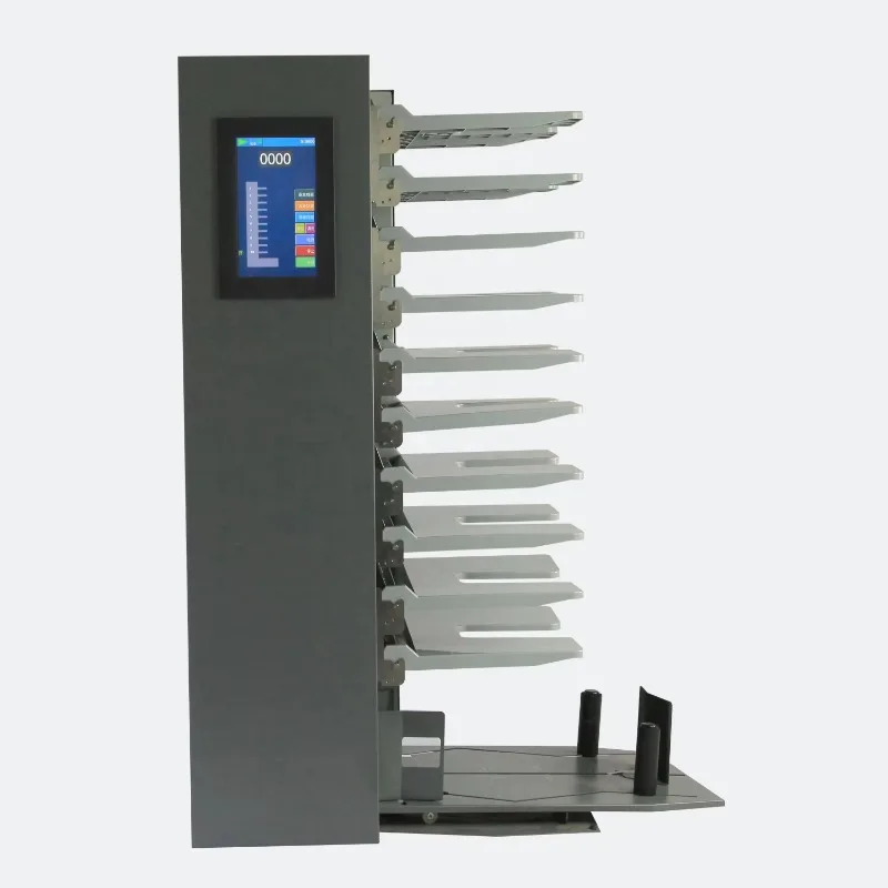 Factory Price 10/12bins Automatic Paper Collator Sheet Feeder Paper Folding Machine Paper Sorting Machine and Stitching System