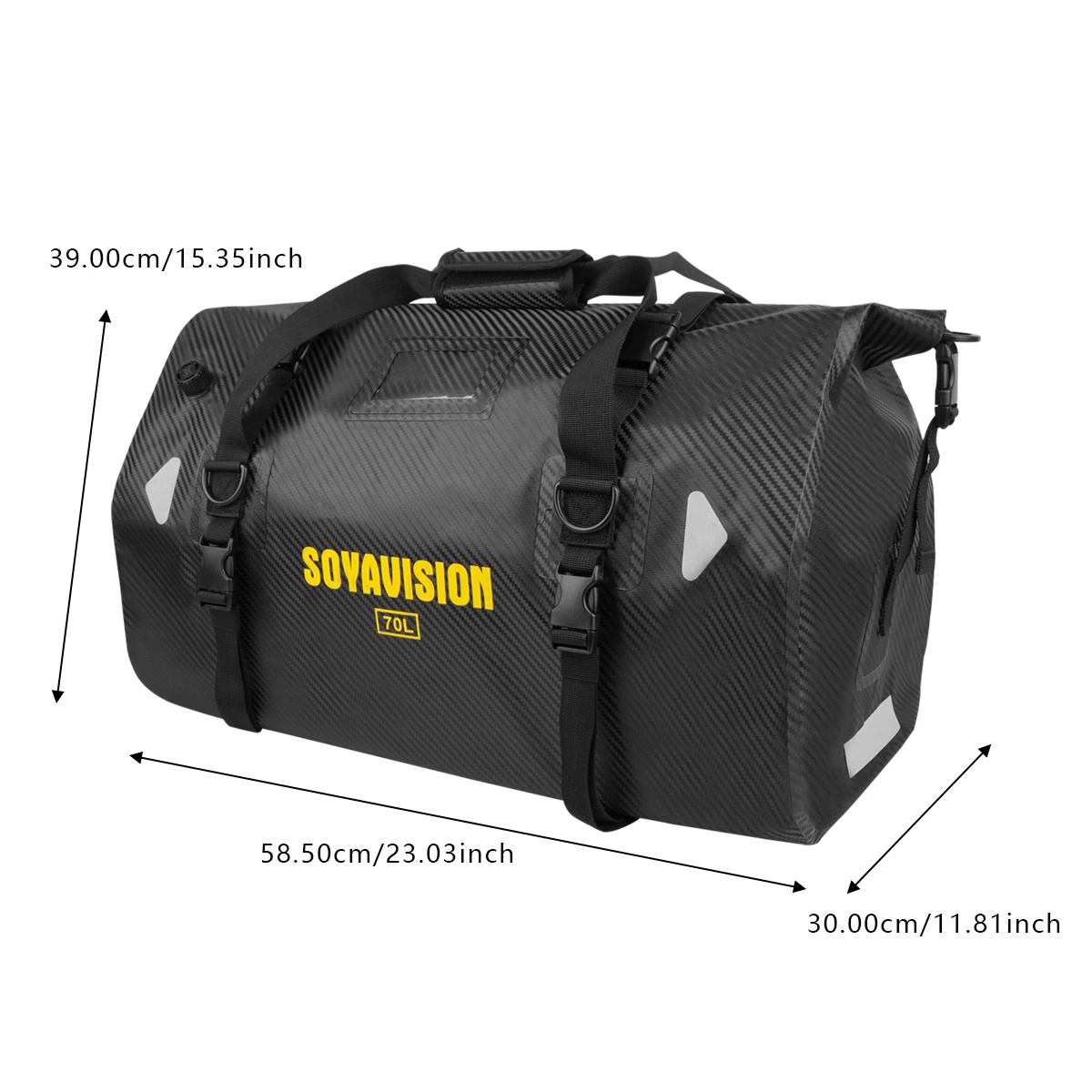 SOYAVISION Universal Motorrad Wasserdichte Schwanz Taschen Rücksitz Taschen Radfahren Camping Reisetasche Motorrad Roller Sport Gepäck Pack 66L 40L 3