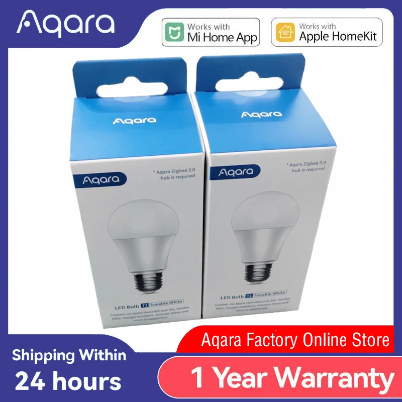 

Aqara Smart LED Bulb T1 Zigbee 3.0 E27 6500K 220-240V Bluetooth Smart home Light For Homekit Yandex Alice Google Assistant Alexa