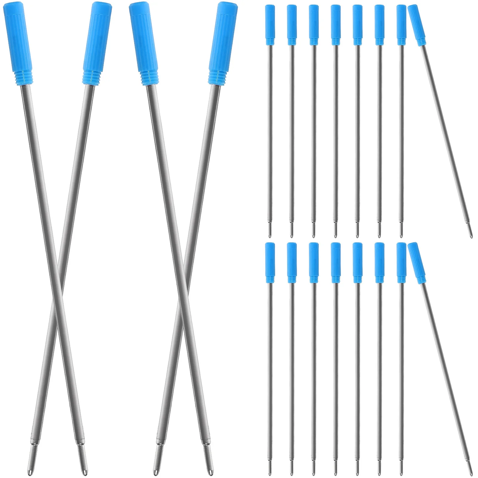 

20 шт. стержни для гелевой ручки, черные шариковые ручки с тонким наконечником, многоразовые портативные офисные стержни, замена