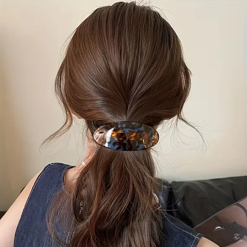 Retro und Elegante Haarspangen - Retro-Haarspangen für niedrigen Pferdeschwanz, oval geformt, geeignet für lässige Anlässe oder formelle Frisuren – Detail 6