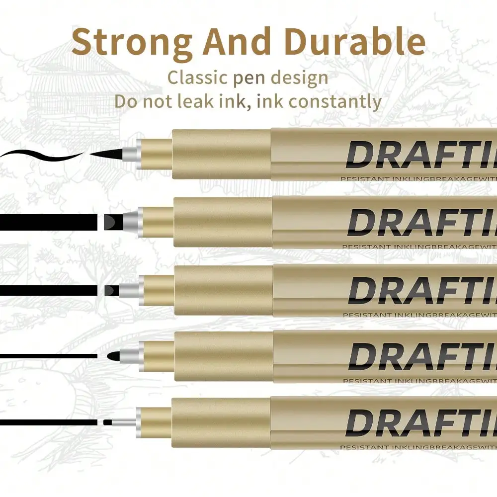 12Sizes Drawing Pens Waterproof Ink Fineliner Pens For Journaling And Writing Fine Line Art Pens For Detailing Drawing Sketching