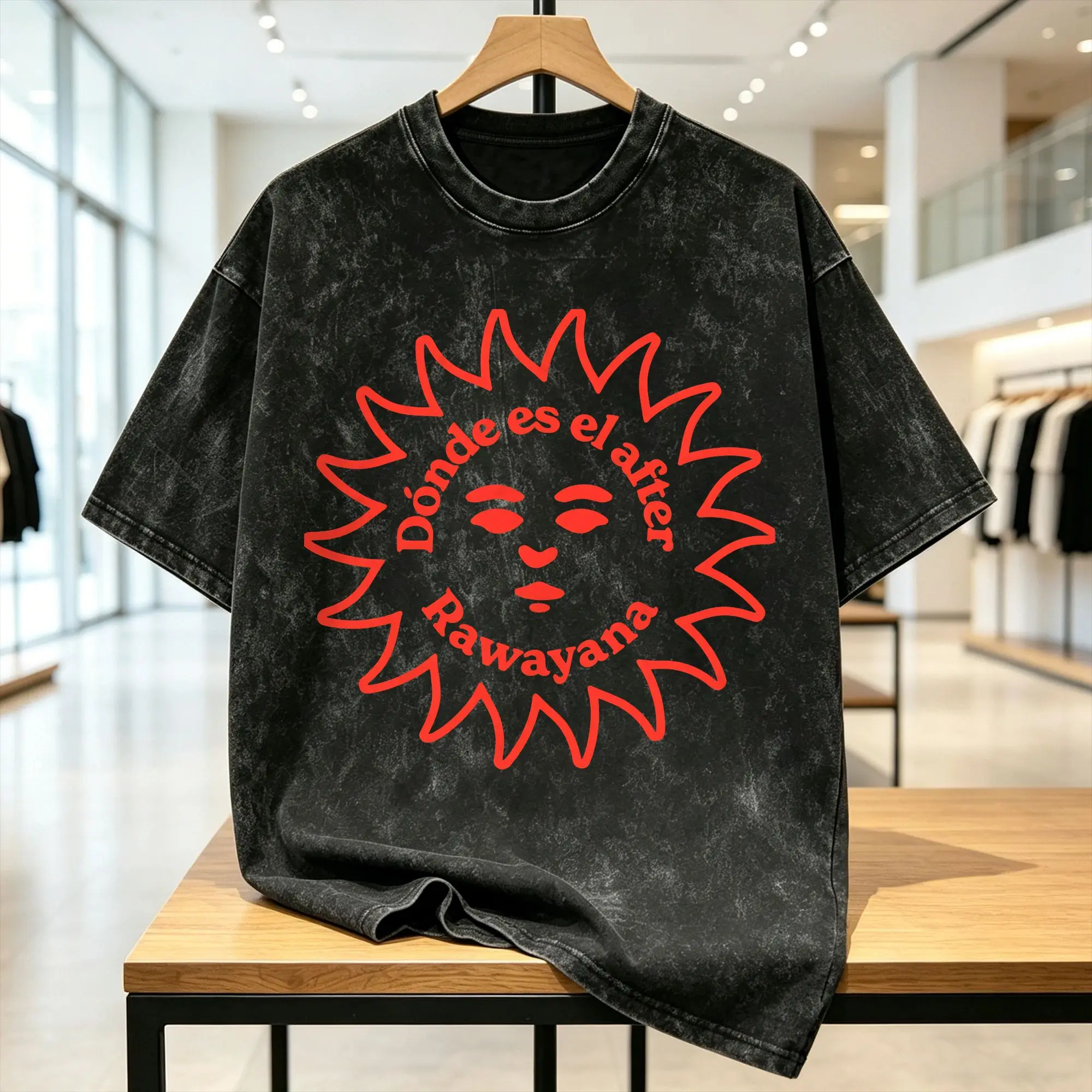 Men's Rawayana Donde Es El After Music T Shirts  Top Tees Summer Funny Short-Sleeved T-Shirt O Neck Harajuku Tee Shirt Wholesale