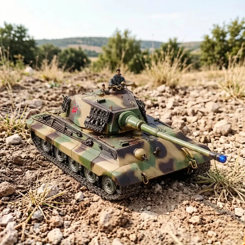 Hot Henglong 1/16 3888a German Tiger King Henschel 7.0 Remote Control Tank Crawler Vehicle Simulation Off-Road Model Toys Gifts