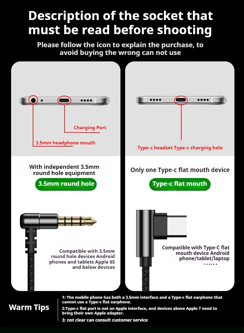 EARDECO Für Samsung Kopfhörer HiFi-Sound In-Ear USB Typ C 3,5mm Mit Kabelsteuerung Kabelgebundene Ohrhörer Für Galaxy S24 S23 S22 Ultra – Detail 1