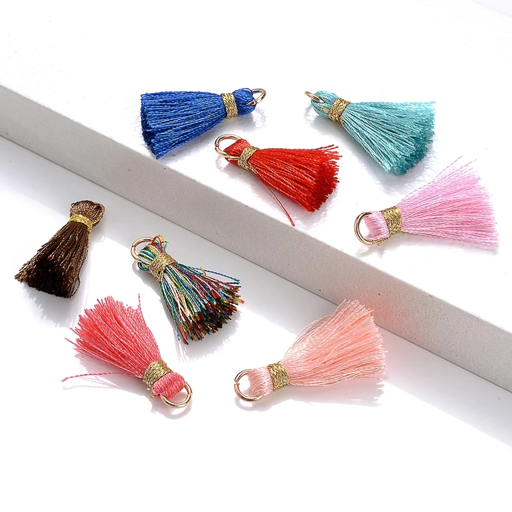 10/20/30Pcs 2cm Mini Tassel Multicolor Cotton Tassels For Jewelry DIY Earring Keychain Sewing Curtain Trim Fringe Accessories