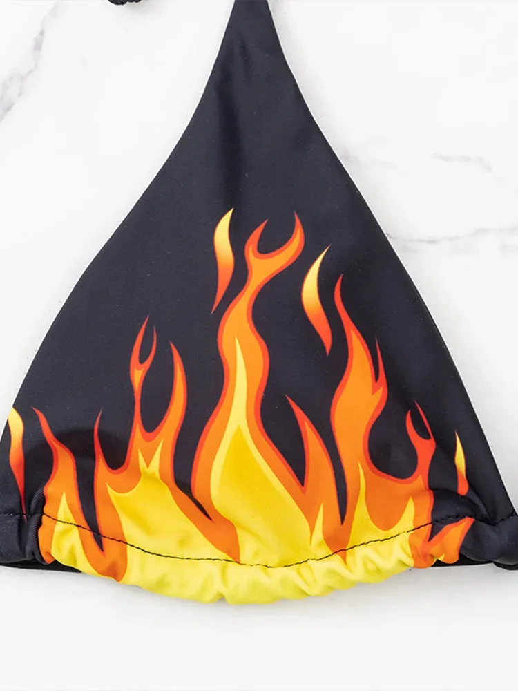 Сексуальные бикини с открытой спиной и принтом тай-дай, комплект из 2 предметов, женский купальник с высокой талией, пляжный стиль, разделенное бикини на шнуровке, 2024, новый летний комплект бикини