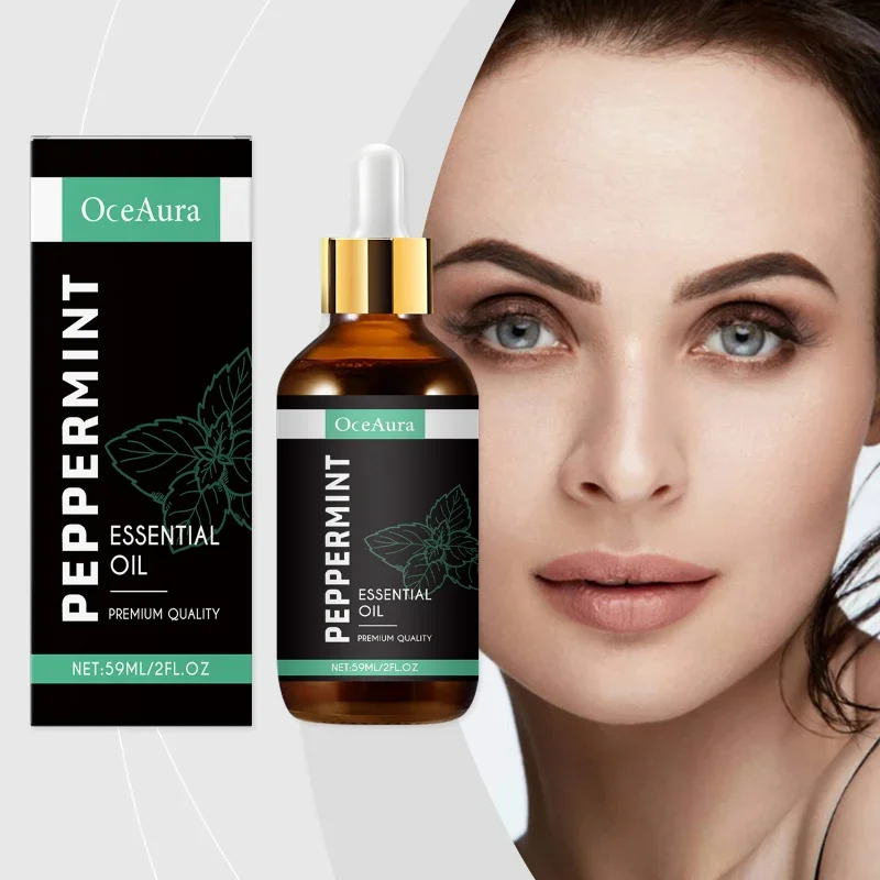 

Peppermint Essential Oil - Multi-Purpose Aromatherapy & Skin Care Oil With Refreshing Scent, Moisturizing Formula For Face Body
