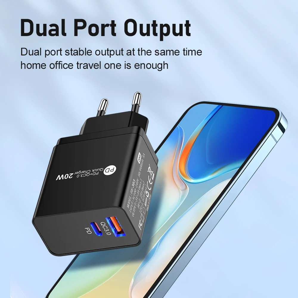 20W USB Charger Type C Fast Charging Charger Mobile Phone Power Adapter For iPhone 15 14 Pro Max Samsung Xiaomi 14 Wall Adapter