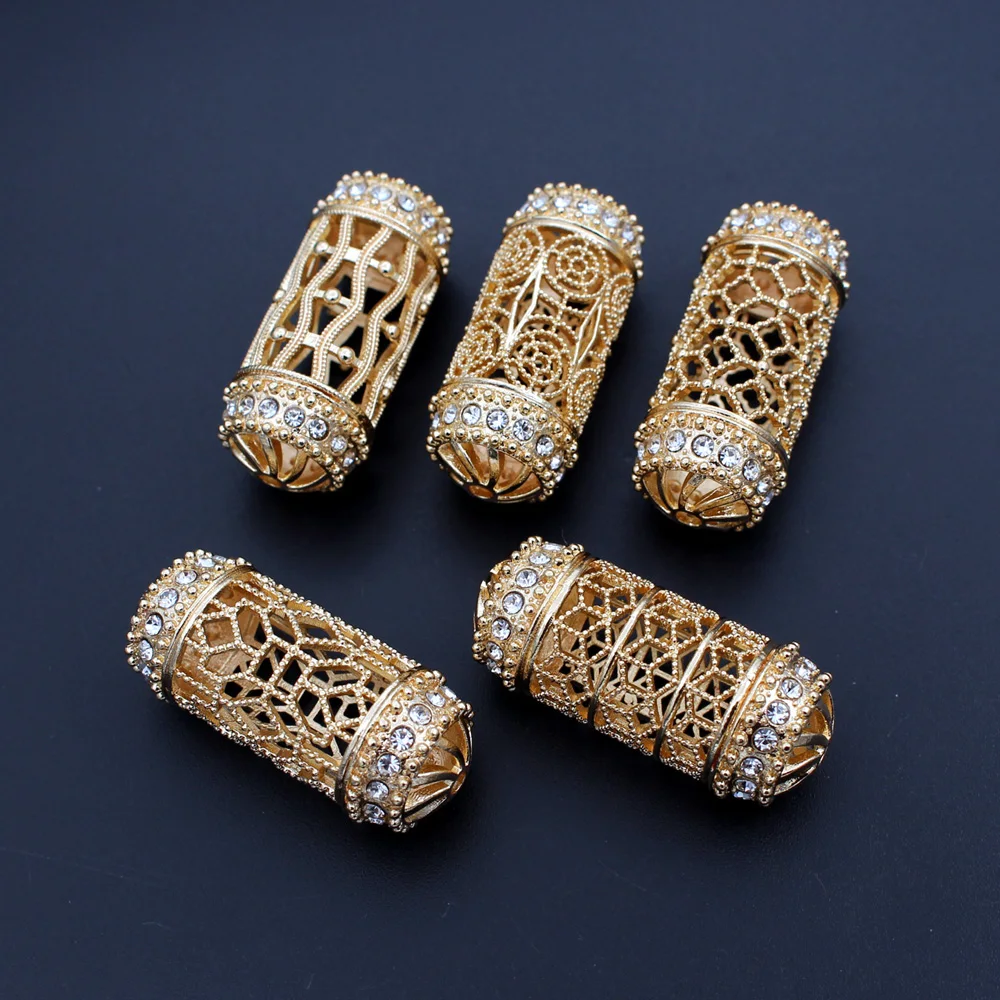 10pcs Gold Color Crystal Nigerian African Beads For Women Bridal Dubai Indian stone Necklace Earrings Wedding Party Jewelry Set view 2