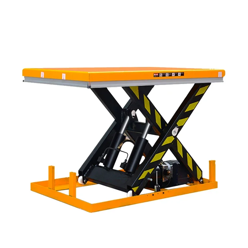 Electric Lift Platform Manual Hydraulic Scissors Fork Type Customized Small Simple Fixed Freight Ladder Hoist