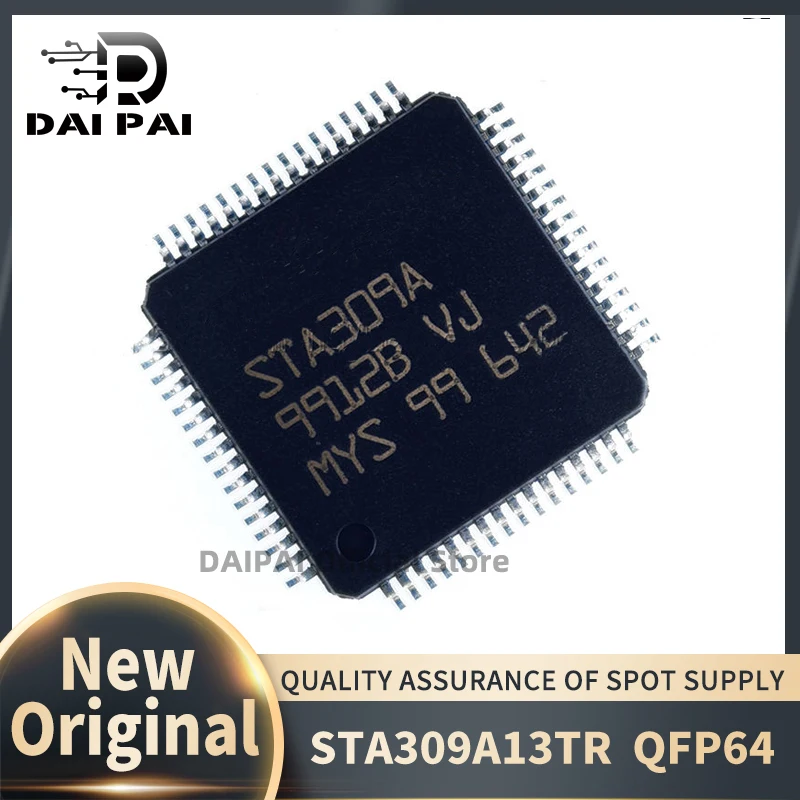 (5-10piece)100% New original STA309A13TR STA309A STA309 QFP-64 SMD Stereo Digital Class D Audio Amplifier Chip