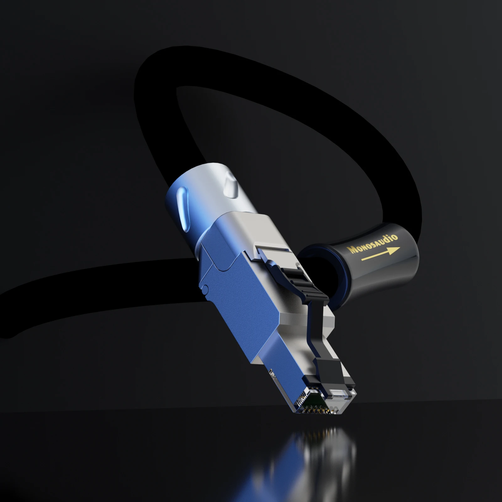 Monosaudio MCAT8 純銀メッキ HiFi Cat 8 ネットワークケーブル 40Gbps 2000MHz スピードインターネット LAN コードルーターアンプ用