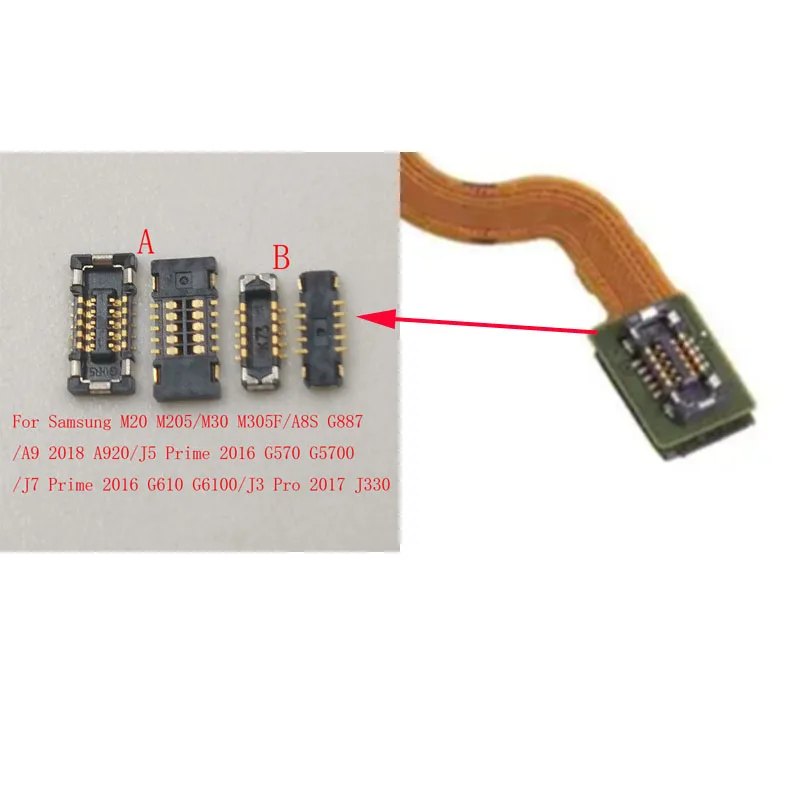 2-20Pcs Home Button Fingerprint Plug FPC Connector For Samsung Galaxy A8S J3 Pro J330 J5 J7 Prime 2016 G570 G610 M20 M30 M305