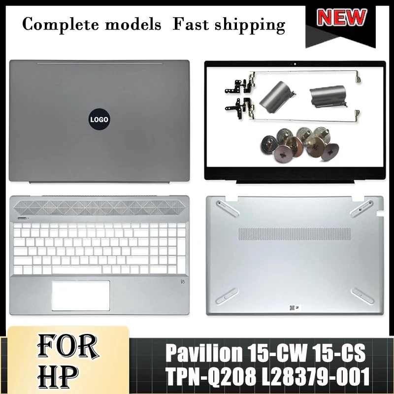 NEW For HP Pavilion 15-CW 15-CS TPN-Q208 Laptop LCD Back Cover Hinges Front Bezel Palmrest Bottom Case Top Case 15-CW 15.6 Inch