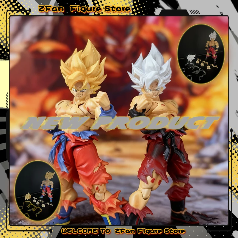 

Фигурки героев N&T Studio Dragon Ball SHF Super Saiyan Son Goku Battle Damaged 3,0, шарнирная аниме-модель, игрушки, подарки