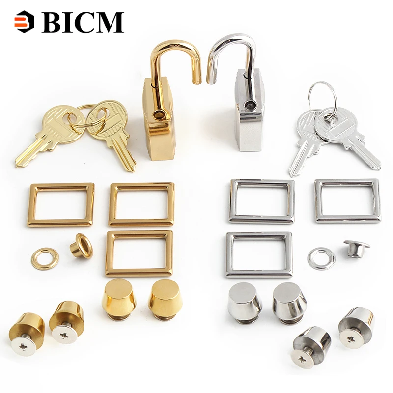 

1/3Sets Stainless Steel Bag Locks Metal Bag Hardware Accessories Women's Handbag Swivel Clasp Lock Buckle DIY Part Leather Craft