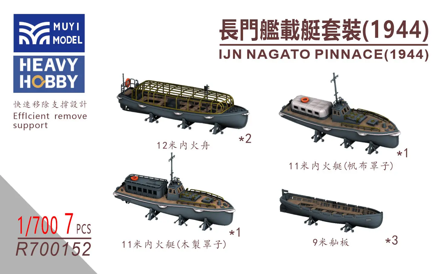 

MUYI MODEL R700152 1/700 IJN NAGATO PINNACE(1944)