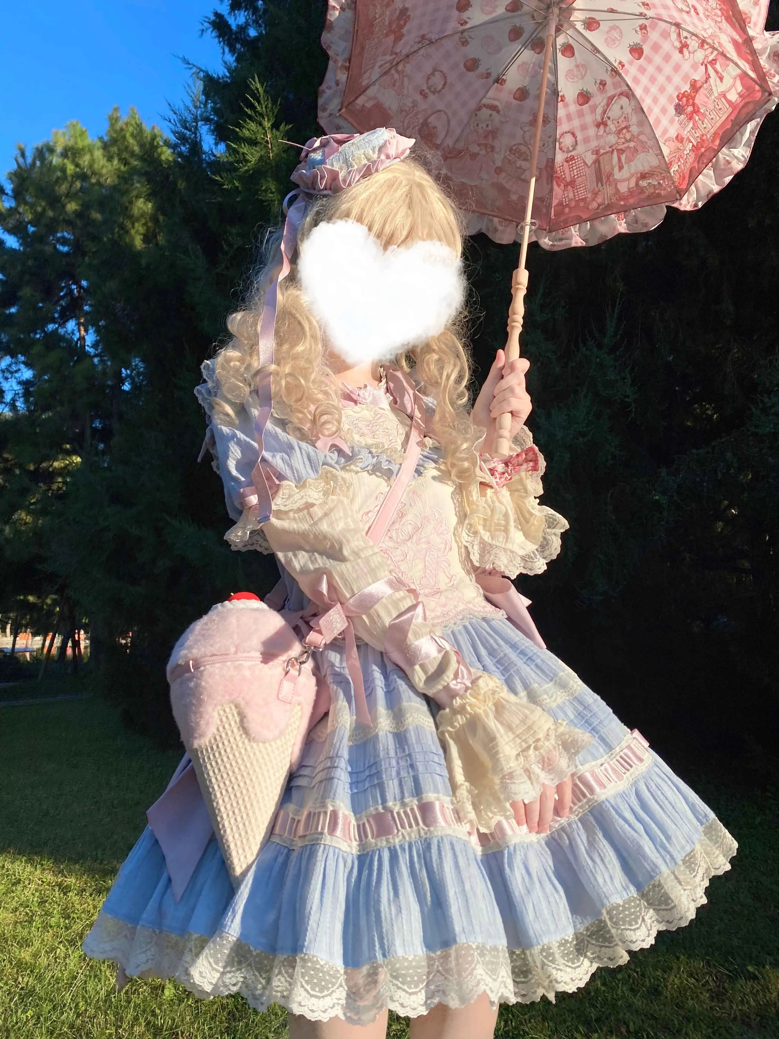 Original, ice cream bag, ice cream melted plush messenger lolita bag