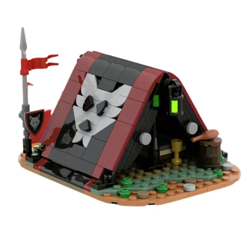 MOC Creative Expert Ideas Medieval Wolf Bandit Tent Model Building Blocks Bricks Enlighten DIY Fun Toys For Children gifts