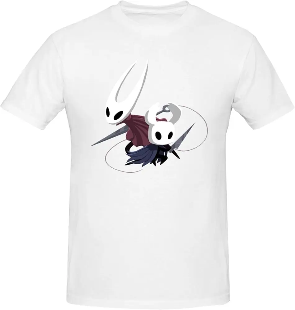 

Hollow Anime Knight t-Shirts Men's Summer Cotton Casual Crew Neck Short Sleeve Shirt Unisex tees Black