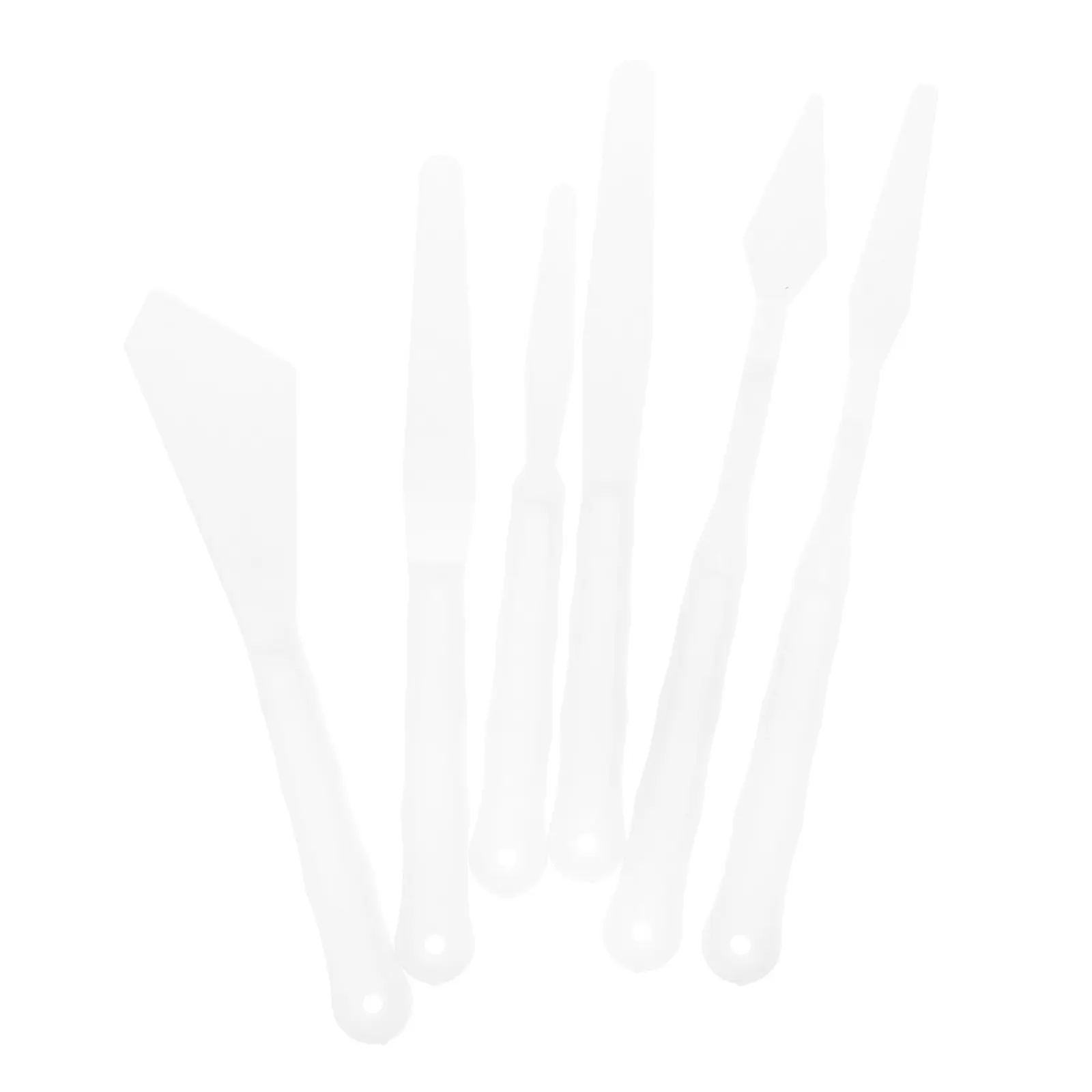 1Set Plastic Palette Knife Set Versatile Painting Spatulas Long Handle for Artist Mixing Acrylic Oil Cutting Knife Set