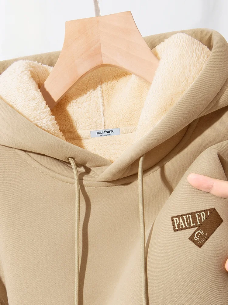 

Men's Fce Lined Hoodie Winter Casual Warm Outerwear Loose Fit Comfortable Cotton Polyester Print Hat Coat