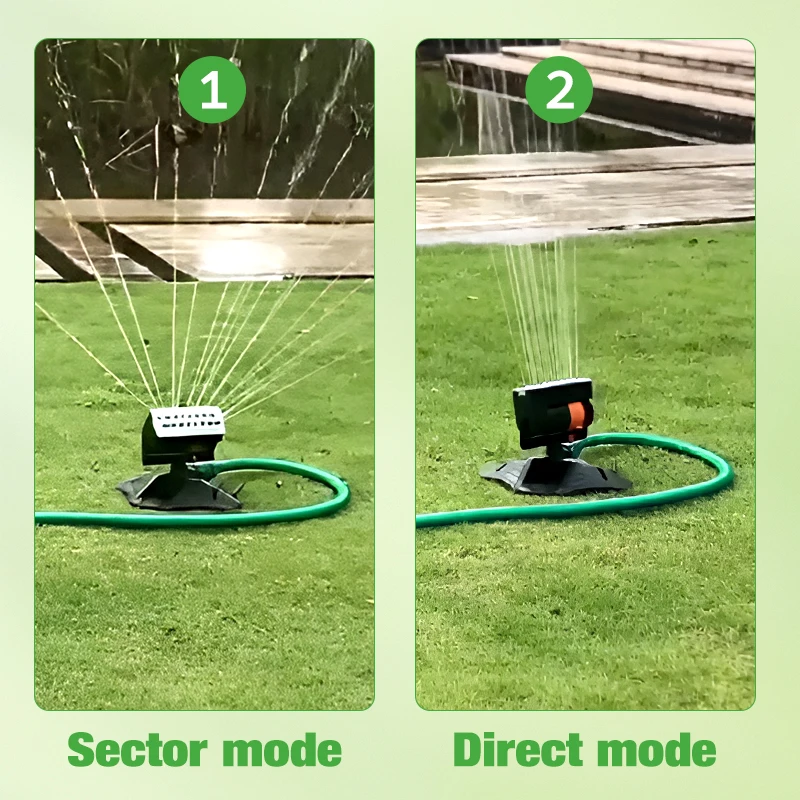 Ogrodowy automatyczny zraszacz do trawnika 180 ° Obrotowy, regulowany, duży obszar, zraszacz wodny do nawadniania na zewnątrz