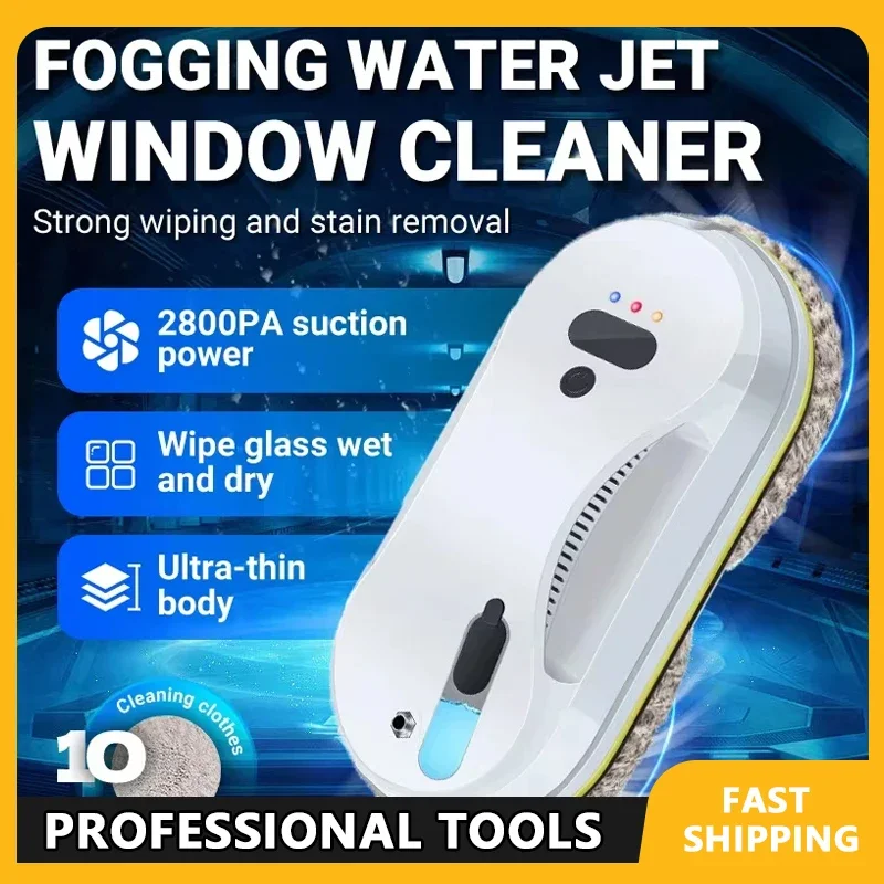 

Automatic Water Jet Window Cleaner Robot with Large Suction Remote Control for Glass Cleaning