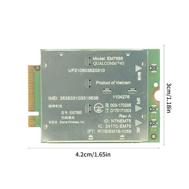 CAT12 600MBPS NGFFS 모듈 CAT12 NGFFS 모듈 CAT12 무선 EM7565 4G LTE 모듈