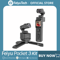 FeiyuTech Feiyu Pocket 3 Kit Cordless Detachable 3-Axis Stabilizer Gimbal Camera 4K60fps Footage Magnetic Attach AI Tracking