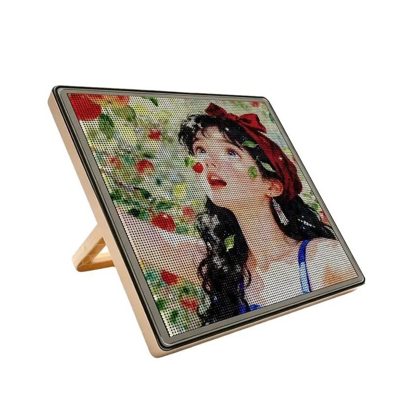ABLN-DIY LED Smart Fuse Bead Pegboard App Guided Pattern Light Board Pixel Art Tray Bluetooth APP Animation Programming
