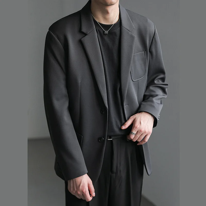 1-A199   Knitted Korean-style Suit Men's Dape Loose Casual Suit Men's Spring and Autumn Business Men's Jacket Suit