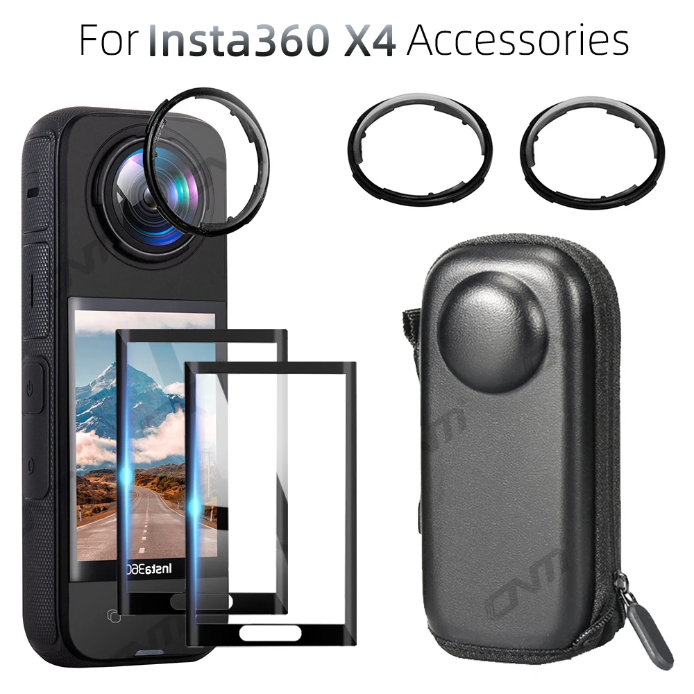 

Lens Guard for Insta360 X4 Accessories Screen Protector Film Portable Mini Storage Bag for Insta 360 X4 Camera Protective Cover