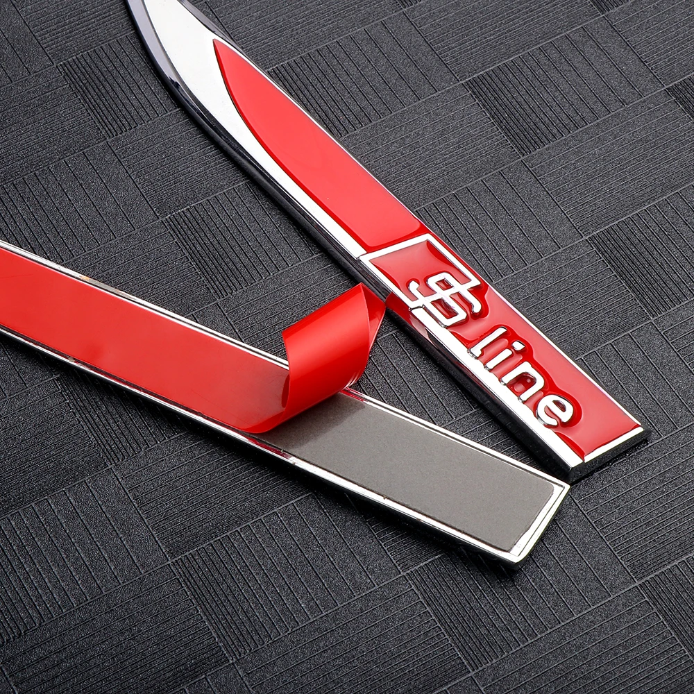 2Pcs Metal Car Side Fender Bumper Strip Protective Sticker For Audi A4 B7 A6 C7 B9 B6 A5 B8 C6 4F A5 A3 A1 Sline 8P A7 A8 S3 S4 view 6