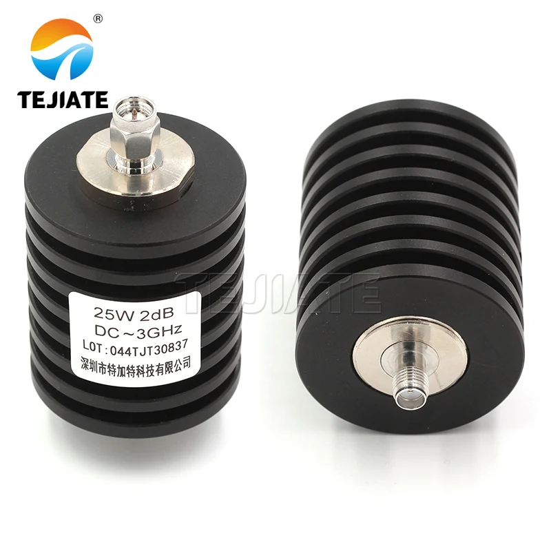 1PCS SMA-JK 25W RF Coaxial RF Attenuator DC-3GHz Male and Female 2DB 3DB 5DB 10DB 15DB to 40DB