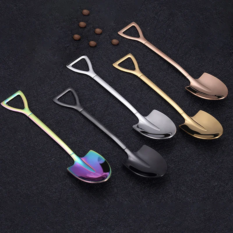 1200Pcs Stainless steel Ice Cream Watermelon Spoon Shovel Dessert Fruit Cake Coffee TeaSpoons Party Kitchen Cutlery