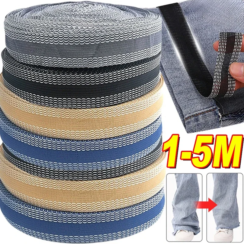 Self-Adhesive Pant Paste Tape Trousers Pants Edge Jeans Clothes Length Shorten Repair Iron-On Hem Tapes DIY Sewing Accessories