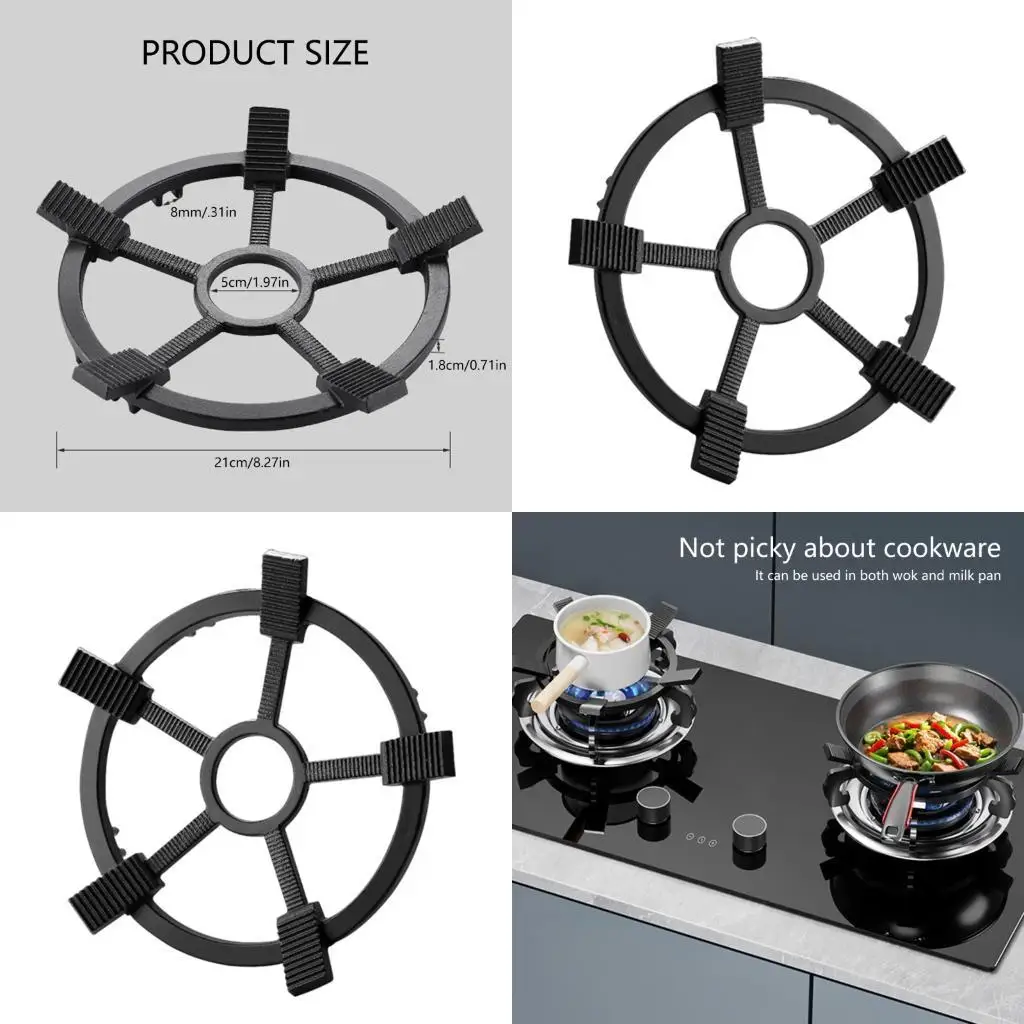 F92F Heat Resistant Cast Iron Gas Burners Base for Kitchen Utensils and Cookware Use
