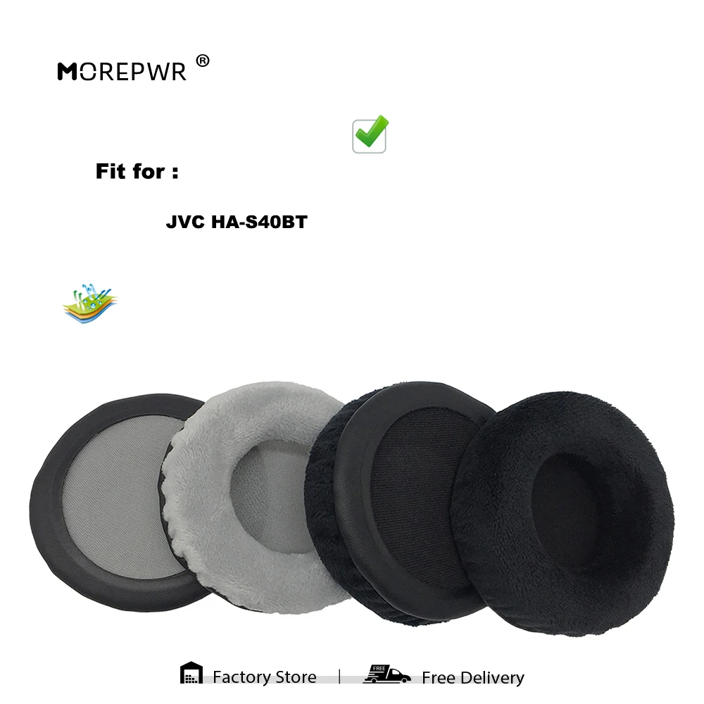 

Morepwr новые обновленные Сменные амбушюры для JVC HA-S40BT, детали гарнитуры, Кожаная подушка, бархатный чехол для наушников