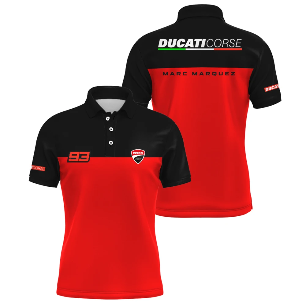 Marc Marquez 93 Racing Polo Shirt For Men Motorcycle Sports Breathable Short Sleeve Tops Daily Casual Plus Size Polos 2026