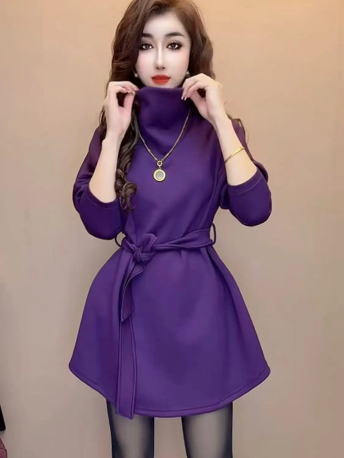 New High Collar Dress for Petite Women Casual and Super Nice Dress