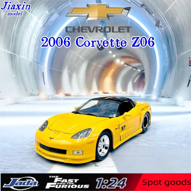 JADA1:24 Chevrolet 2006 Z06 Analog Alloy series model decorated Boy Gift Collection gift