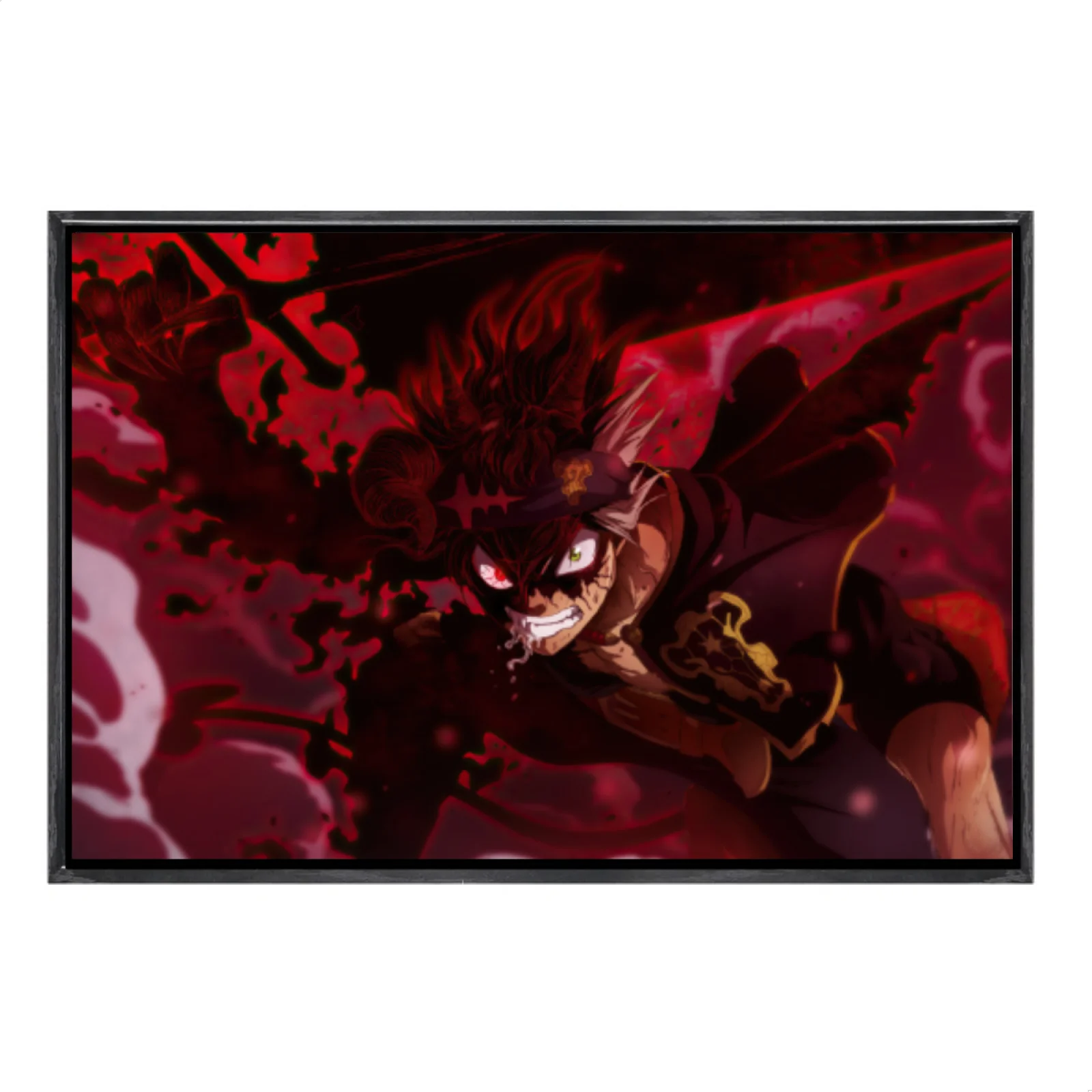 

Japanese Manga Multi-Size Canvas Poster Double Framed Wall Art,Black Clover Home Decor for Living Room Bedroom