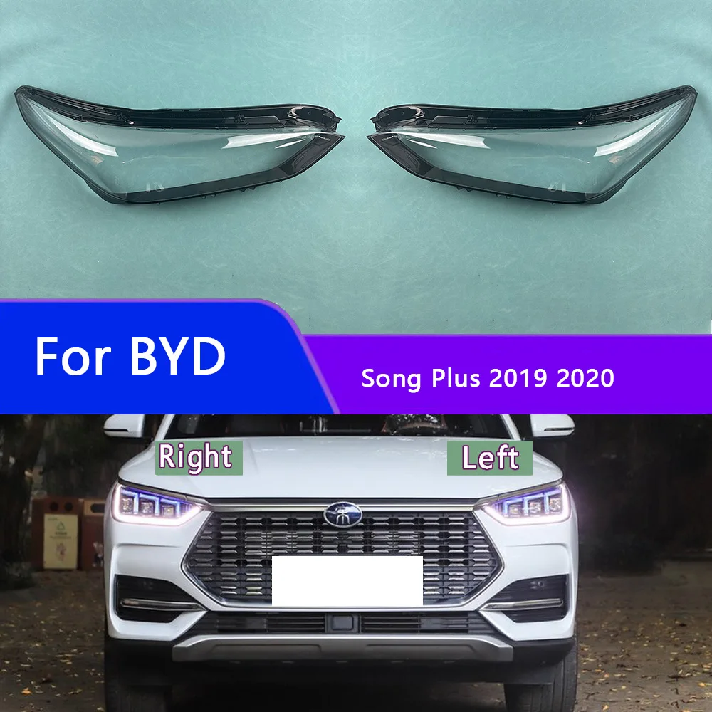 

For BYD Song Plus 2019 2020 Headlight Cover Transparent Lampshade Headlamp Shell Plexiglass Replace Original Lens