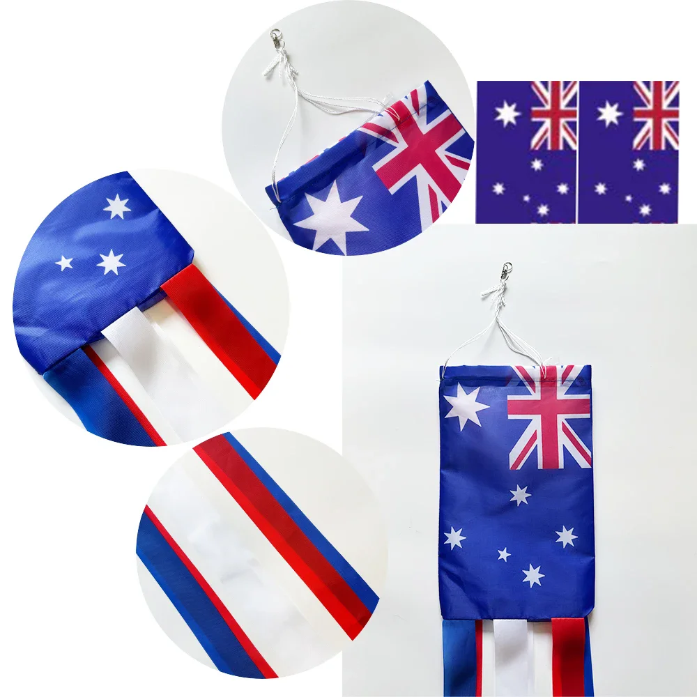 1 pcs, Australia National Flag Outdoor Windsock, Australia National Day Party Celebration Garden Double-side Printing