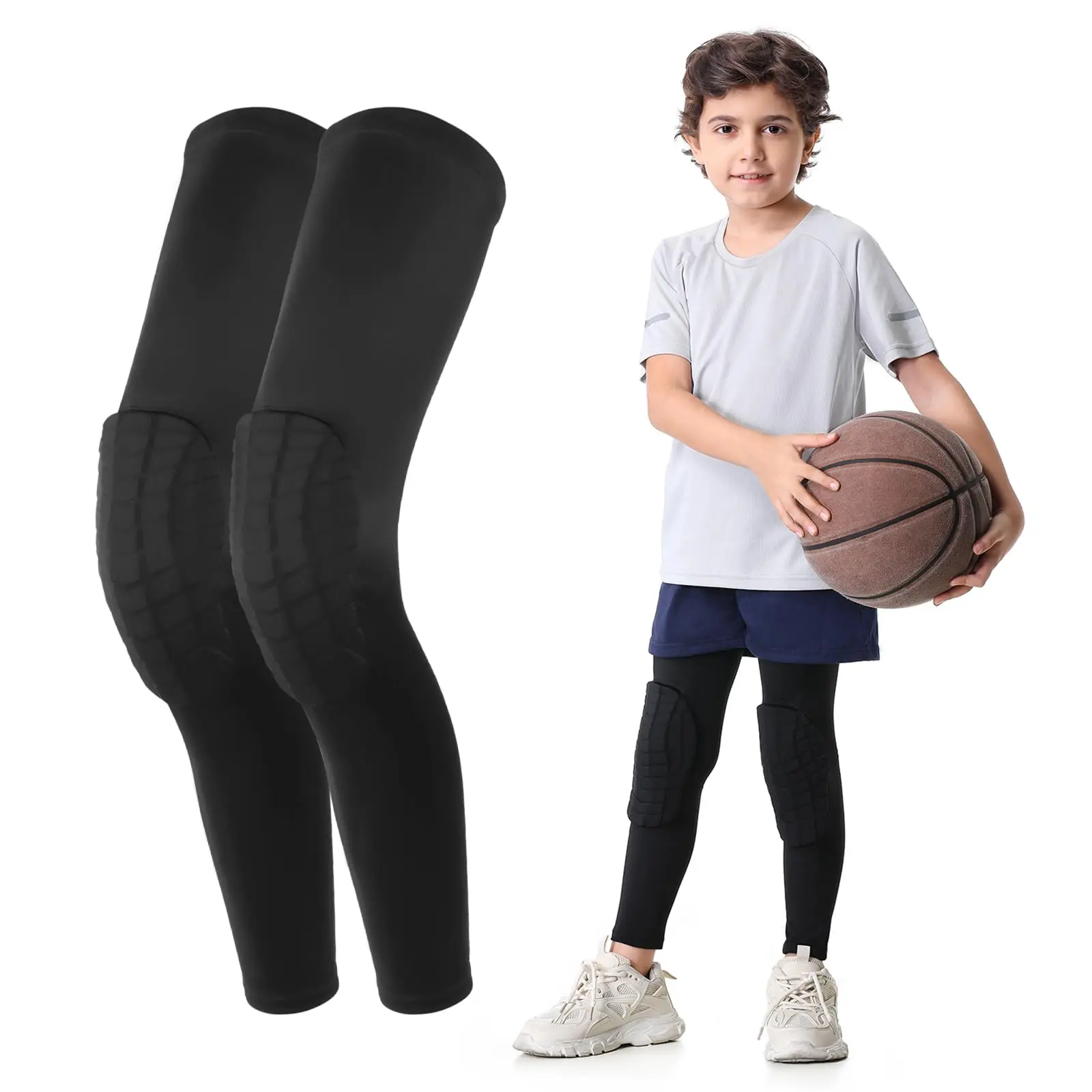 

1Pcs elbow support Knee Pad for Kid Youth,Padded Knee Leg Compression Sleeve for Basketball Football Volleyball Soccer Sport