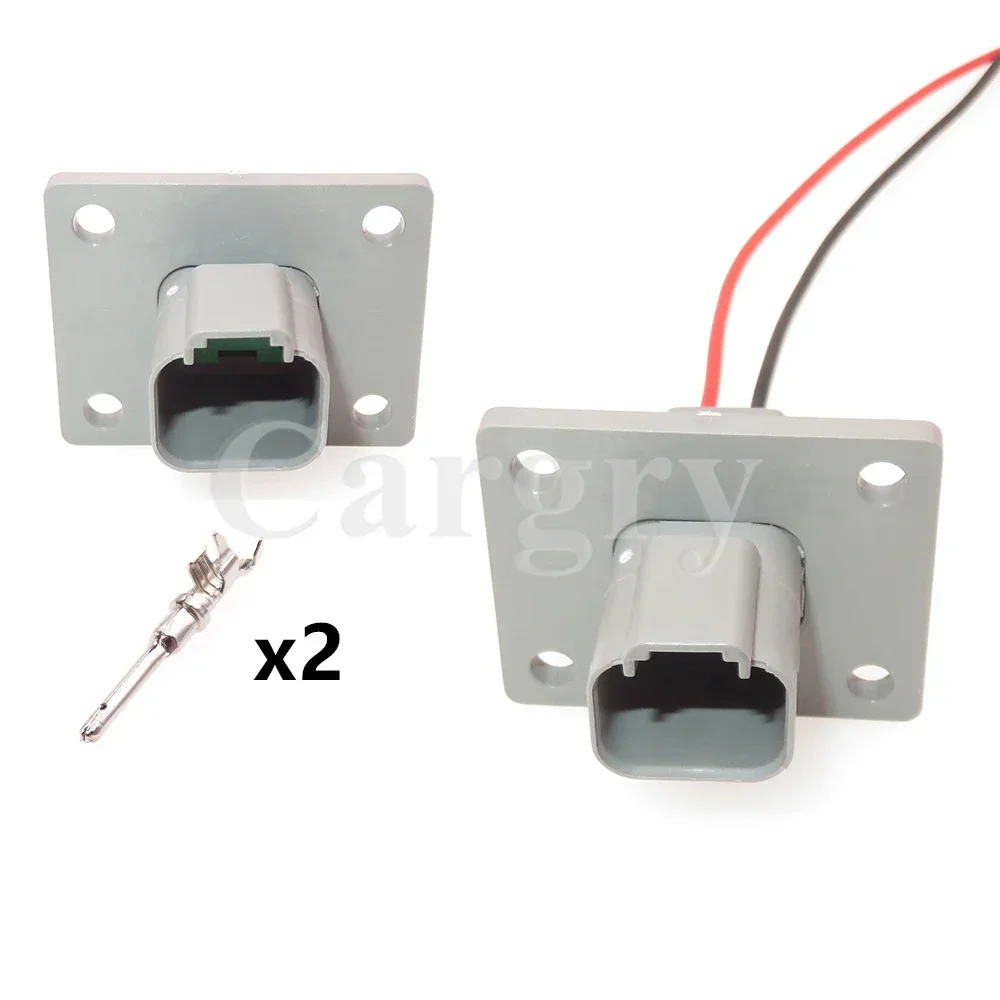 

1 Set 2P DT04-2P-L012 Auto Wiring Plug With Terminal Automobile Electrical Connector AC Assembly Car Waterproof Sealed Socket
