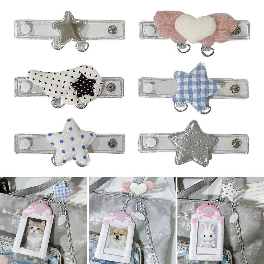 1pc INS Style Transparent Bag Expansion Buckle with Double D-Rings Decorative Bag Strap Extender Bag Hanger Handbag