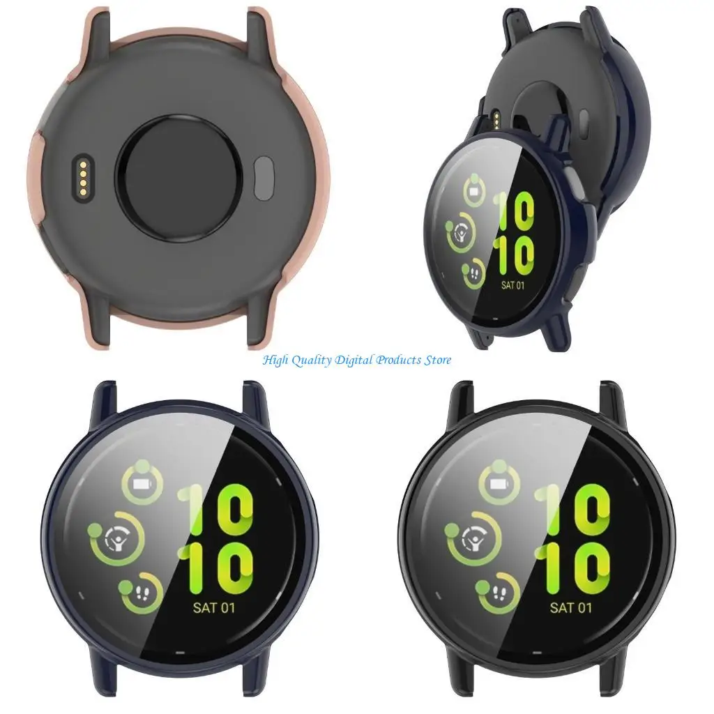 

U2JE Защитный чехол для экрана для Vivoactive 5 Active 5, устойчивый к царапинам противоударный каркас, умные часы, цельный